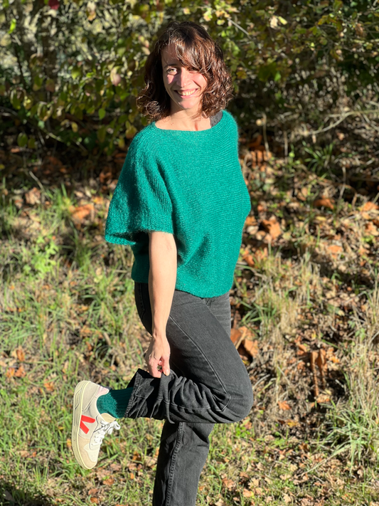 E_Pull poncho mohair et soie